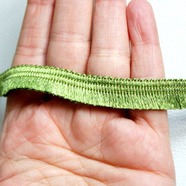 Green Thread Tassels One Yard Trim, Approx. 15mm Wide